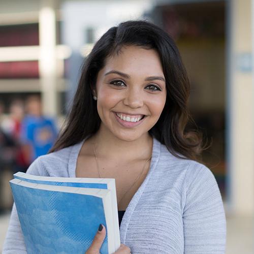 Smiling student